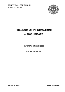 Freedom of Information: A 2008 Update