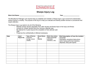 Sharps Injury Log