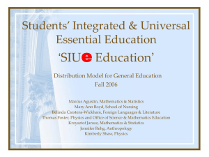 e SIU Education’ Students’ Integrated &amp; Universal