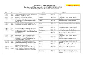 Fall 2015 BBS502 Schedule