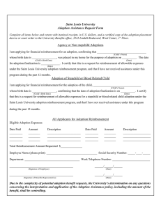 Saint Louis University Adoption Assistance Request Form