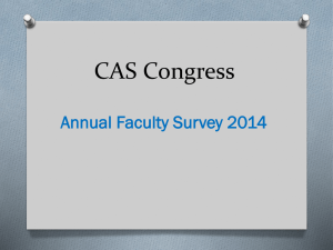 CAS Congress Annual Faculty Survey 2014