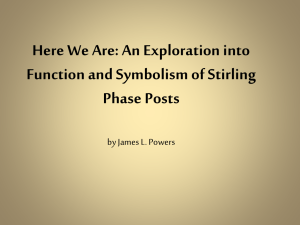 Here We Are: An Exploration into Function and Symbolism of Stirling