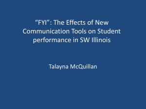 “FYI”: The Effects of New Communication Tools on Student Talayna McQuillan