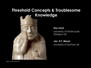 TCs and Troublesome Knowledge (PowerPoint)