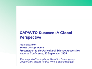 CAP/WTO Success: A Global Perspective