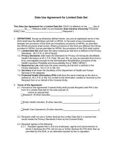 Data Use Agreement