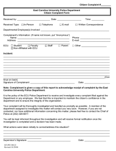 CITIZEN COMPLAINT FORM.