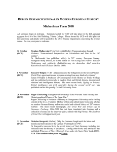 Dublin research seminar in Modern European History (Seminar Programme - Word Document)