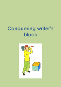 Conquering writer's block