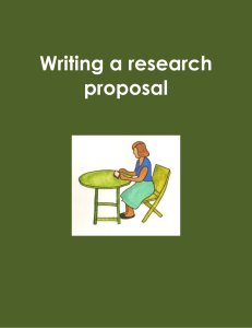 Writing a research proposal