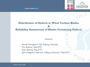 Distribution of Defects in Wind Turbine Blades