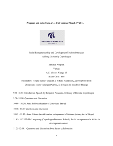 Notes Social Entrepreneurship Seminar March 7th 2016