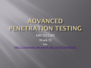 Advanced Penetration Testing -Week-13