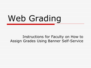 Web Grading Instructions for Faculty on How to