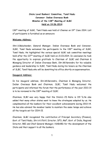 Minutes of 138th SLBC Meeting held on 19.06.2014 (Part I)