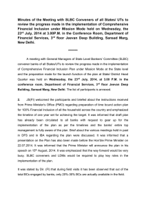Minutes of the meeting of SLBC Conveners of all states 23.07.2014