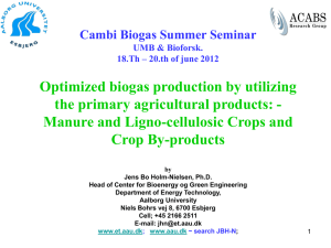 JBHN input at the Cambi summer seminar at UMB Aas norway 19.th of June 2012