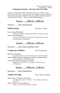 Colloquium Schedule - Thursday March 30, 2006