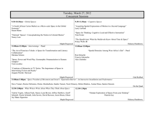 Tuesday, March 27, 2012 Concurrent Sessions