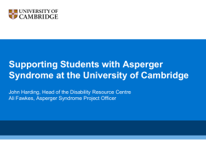 Cambridge University AS Model of Support