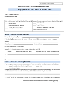 Combined Biographical and Conflict of Interest Form