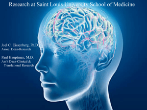 Research at Saint Louis University School of Medicine Paul Hauptman, M.D.