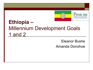 Ethiopia - MDG Goals 1 2