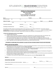 Petition for Reinstatement form