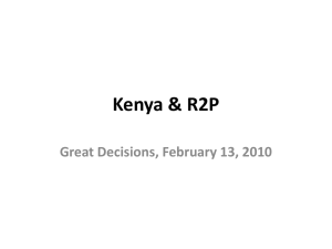 Great Decisions, Fall 2009: "Kenya & the Responsibility to Protect"
