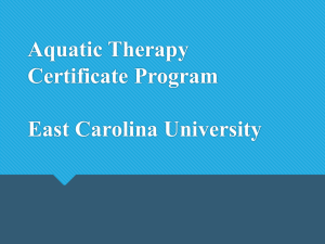 View a slide show about the Aquatic Therapy Certificate Program.