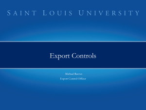 Export Control PowerPoint