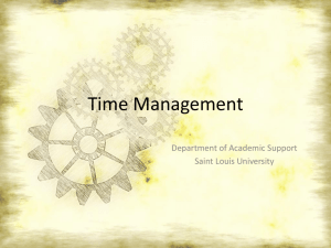 Time-Management Workshop session