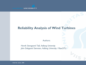 Reliability Analysis of Wind Turbines