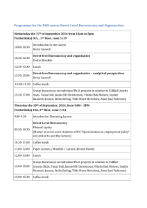 Programme for the PhD course SLBO
