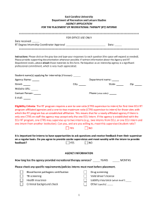 Agency Approval Packet