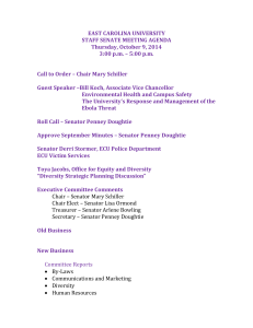 EAST CAROLINA UNIVERSITY STAFF SENATE MEETING AGENDA Thursday, October 9, 2014