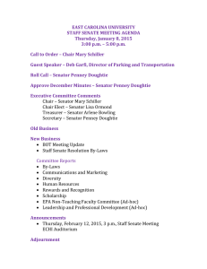 EAST CAROLINA UNIVERSITY STAFF SENATE MEETING AGENDA Thursday, January 8, 2015
