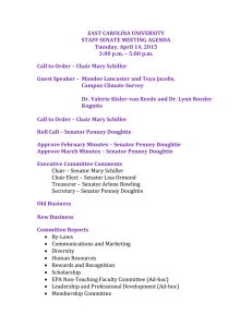 EAST CAROLINA UNIVERSITY STAFF SENATE MEETING AGENDA Tuesday, April 14, 2015