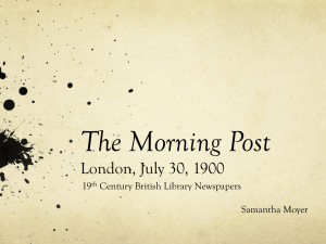 The Morning Post London, July 30, 1900 19 Century British Library Newspapers