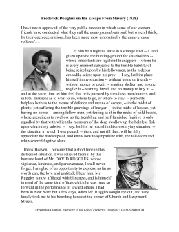 Summary of Narrative of the Life of Frederick Douglass Free Essay Example