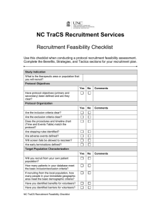 Recruitment Feasibility Checklist (doc)