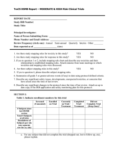 DSMB Report Form Template