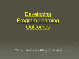Program Learning Outcomes Introduction Powerpoint