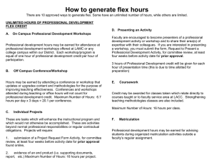 How to Generate Flex Hours