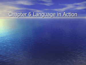 Chapter 6 Language in Action