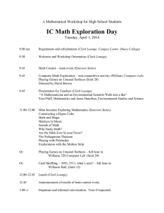 IC Math Exploration Day Mathematical Workshop for High School Students