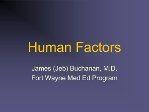 Human Factors and Diagnostic Failures - Jeb Buchanan, MD