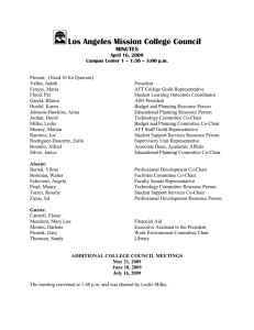 COLLEGE COUNCIL 041609