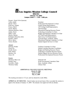 Los Angeles Mission College Council MINUTES